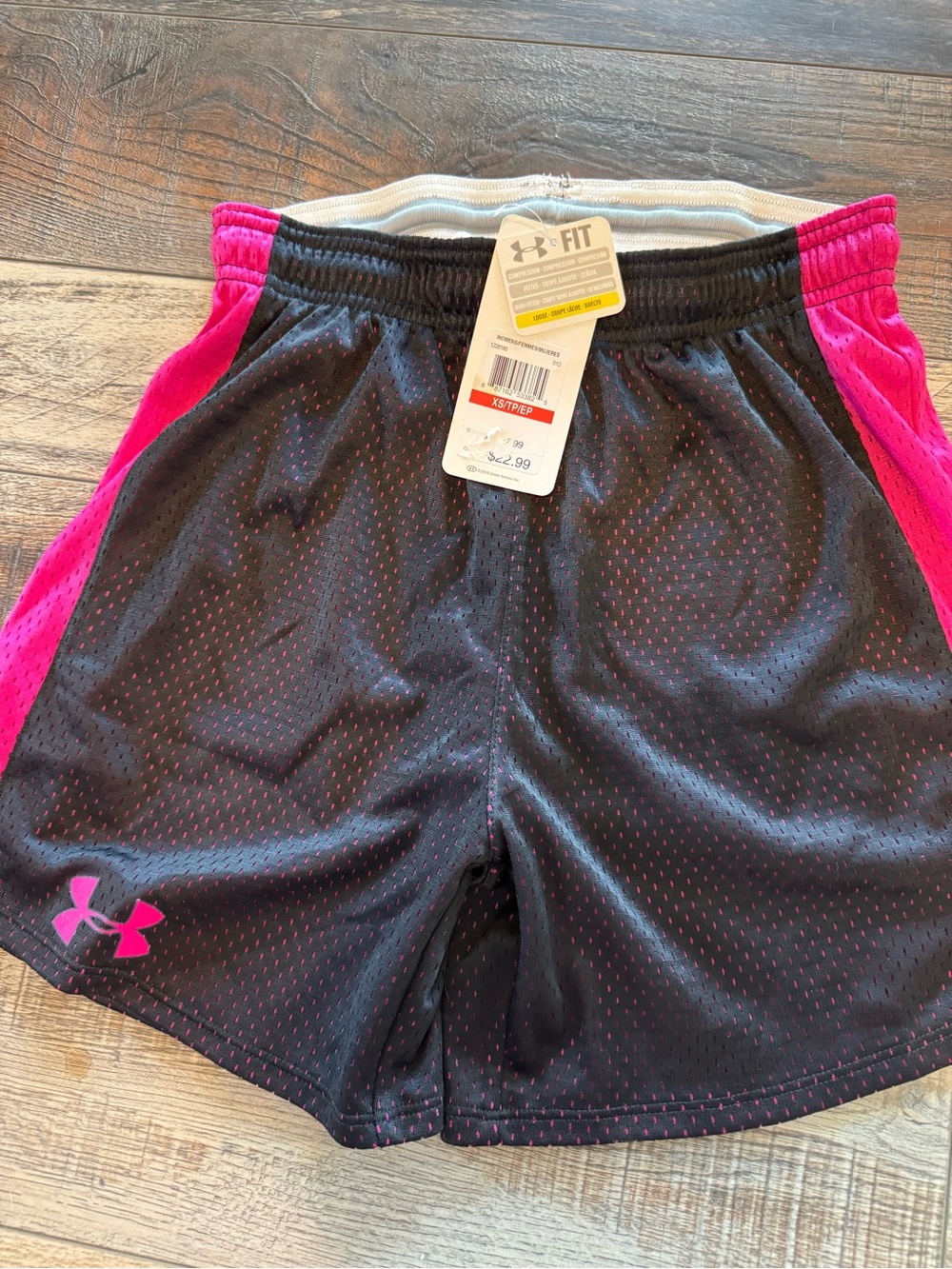 Under Armour Black & Hot Pink women’s Athletic Mesh Shorts